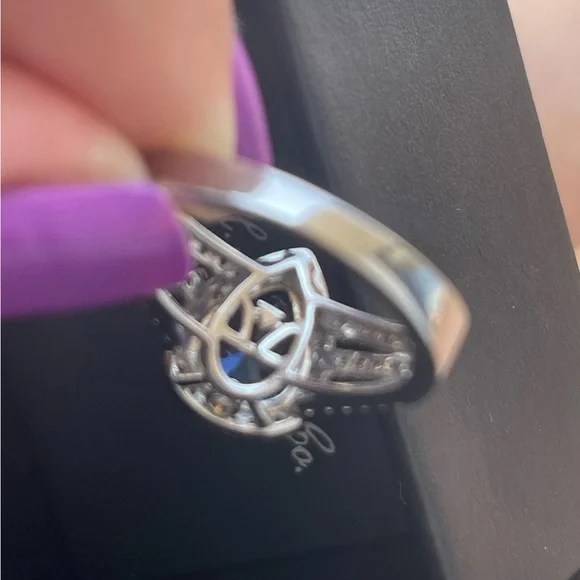 14K White Gold Blueberry Tanzanite Ring - Picture 7 of 16